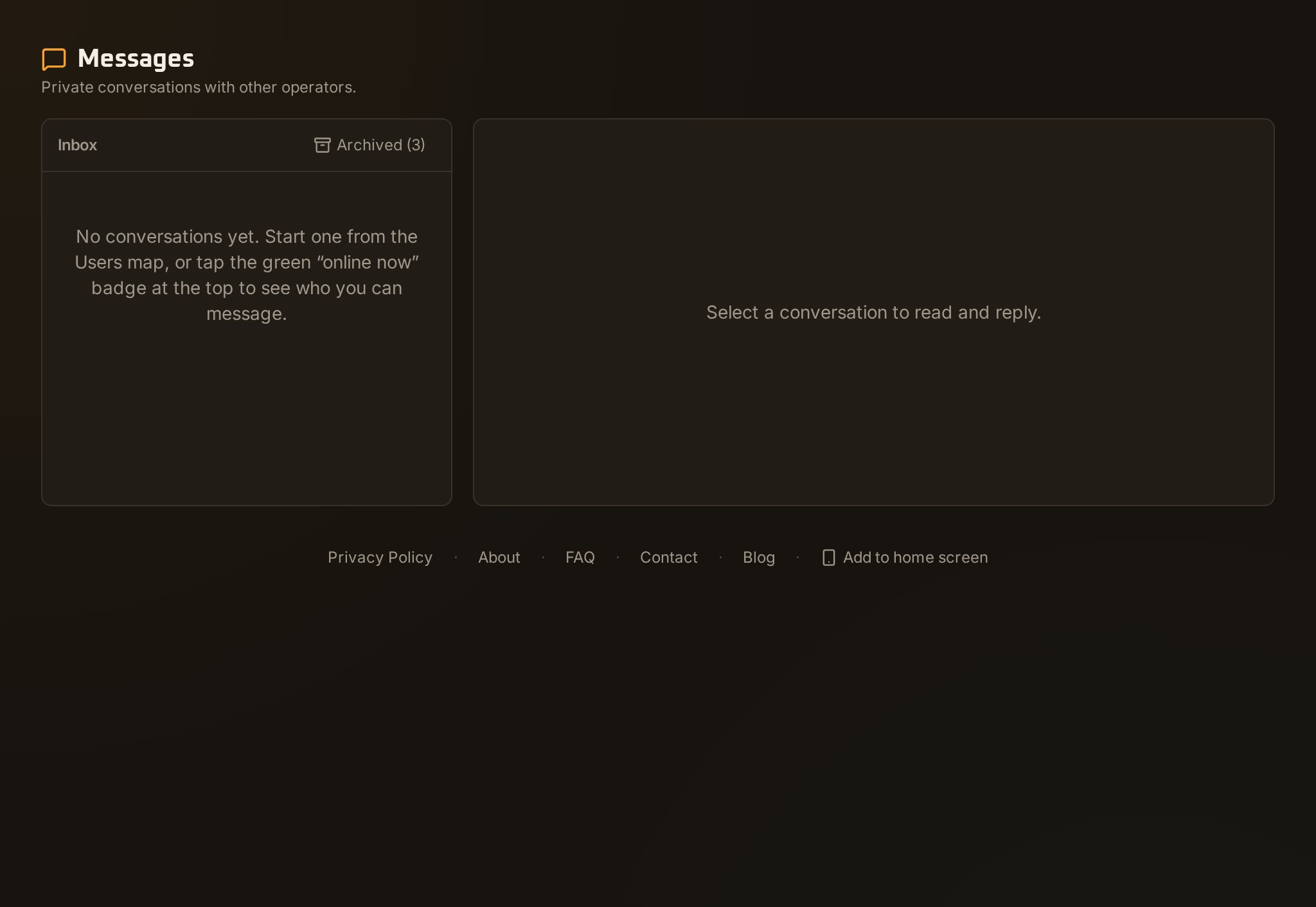 Message operators directly